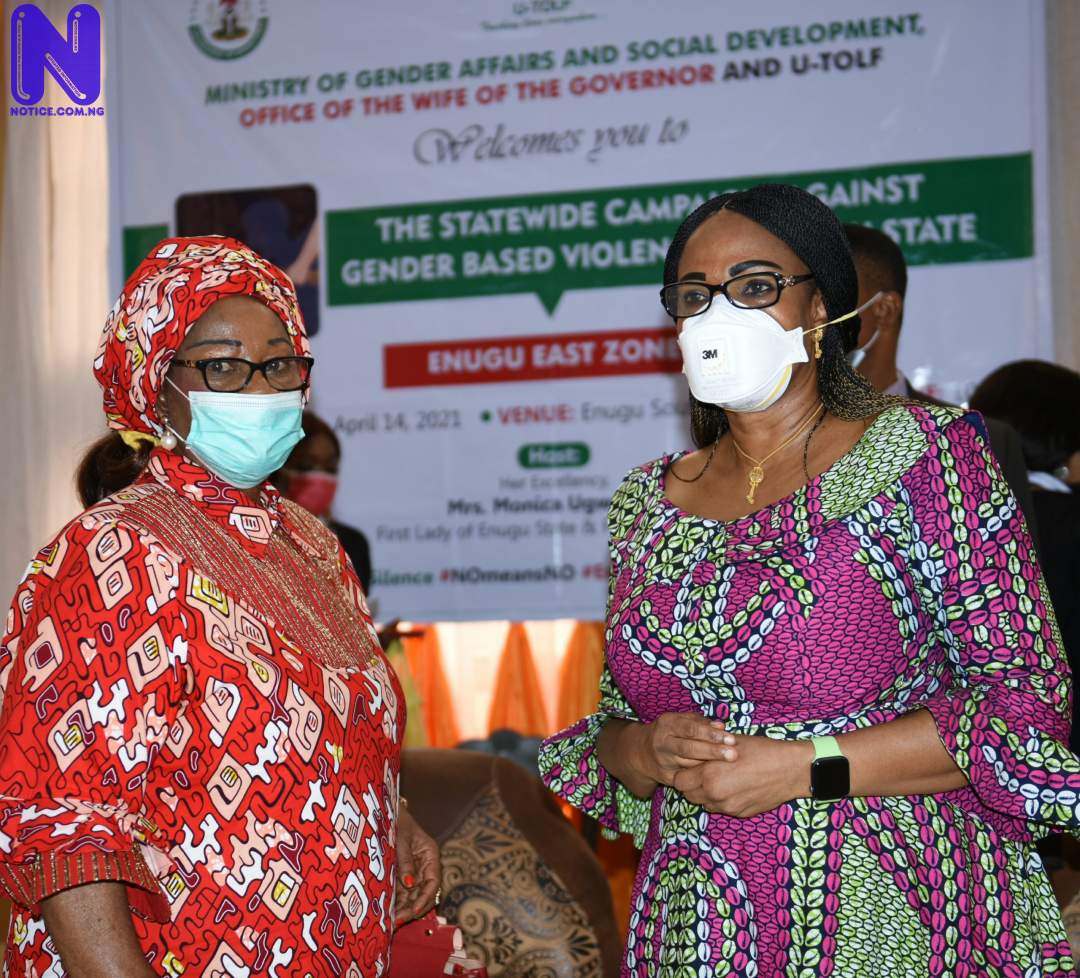 Ugwuanyi’s wife campaigns against gender-based violence in Enugu State 20210414 181122-SCALED