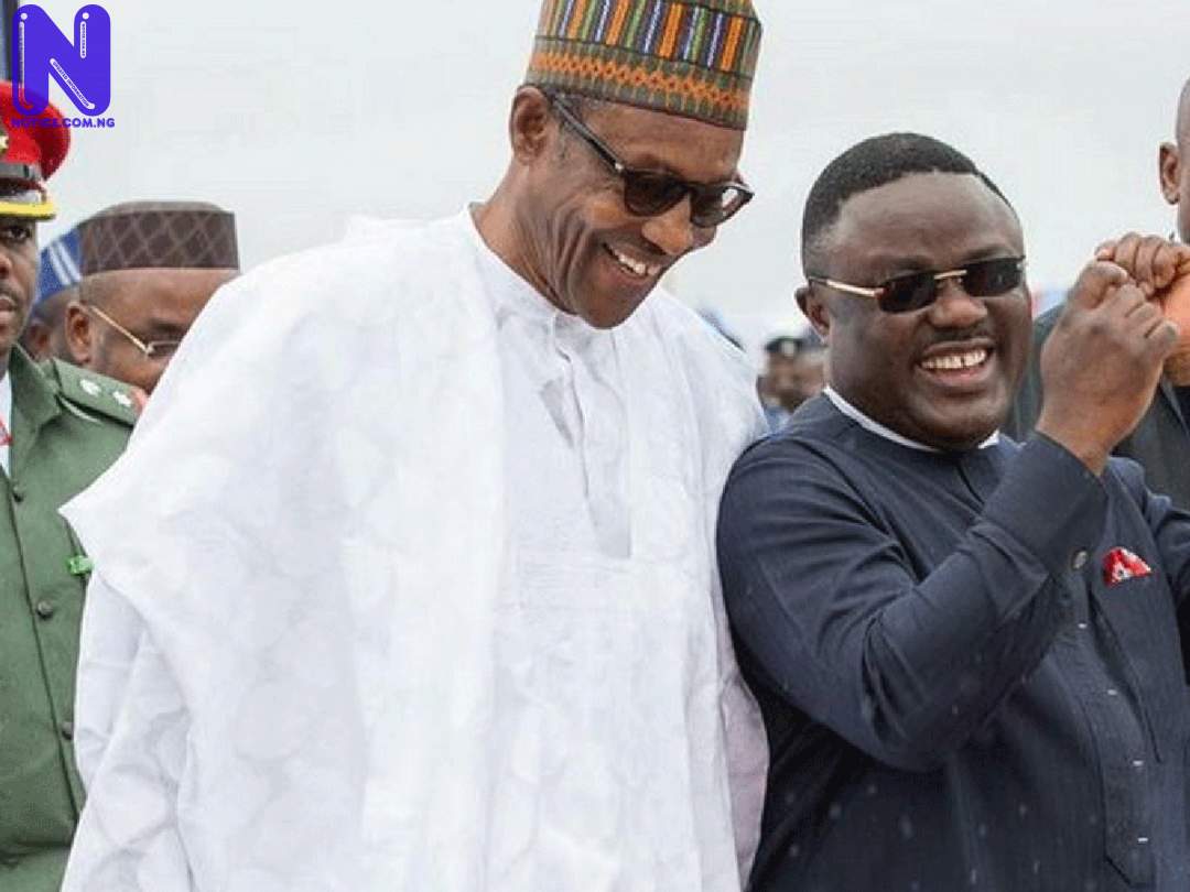 Nigerian People’ll respect Ayade, Matawalle more for dumping PDP, defecting to APC – Buhari 4B4A4048-BUHARI-WITH-AYADE