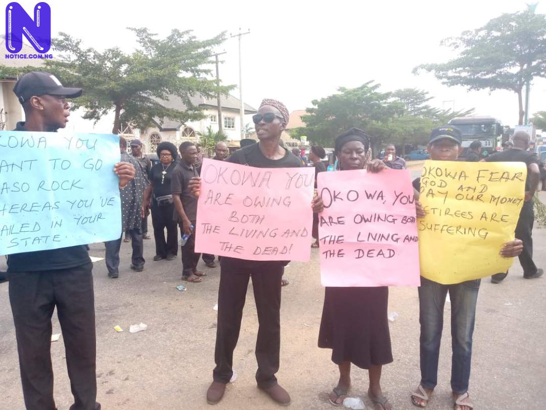 Retirees storm government house in Asaba protesting non-payment of gratuities IMG-20221128-WA0109-34880