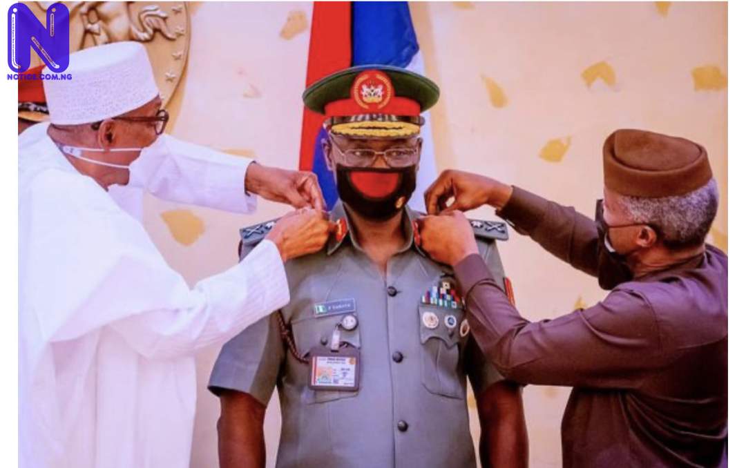 Buhari promotes, decorates COAS, Faruk Yahaya IMG 4621