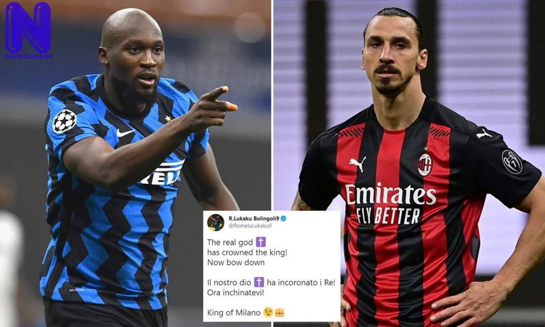 Lukaku tells Ibrahimovic to ‘bow down’ after Inter Milan win Serie A title LUKAKU-TELLS-IBRAHIMOVIC