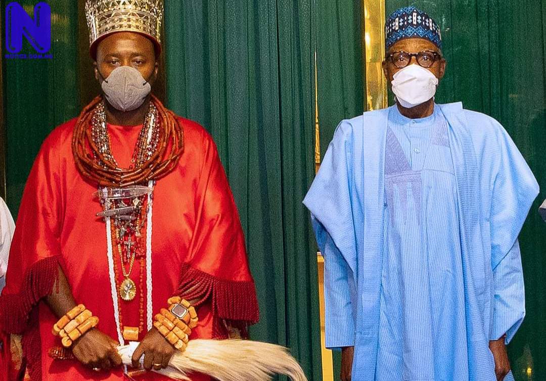 Buhari, Olu of Warri meet, monarch says Itsekiris want united Nigeria OLU-OF-WARRI-BUHARI322433