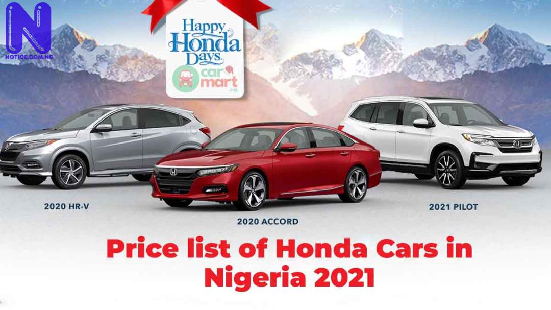 Honda Cars Price list in Nigeria PRICE-LIST-OF-HONDA-CARS-IN-NIGERIA-2021-80250