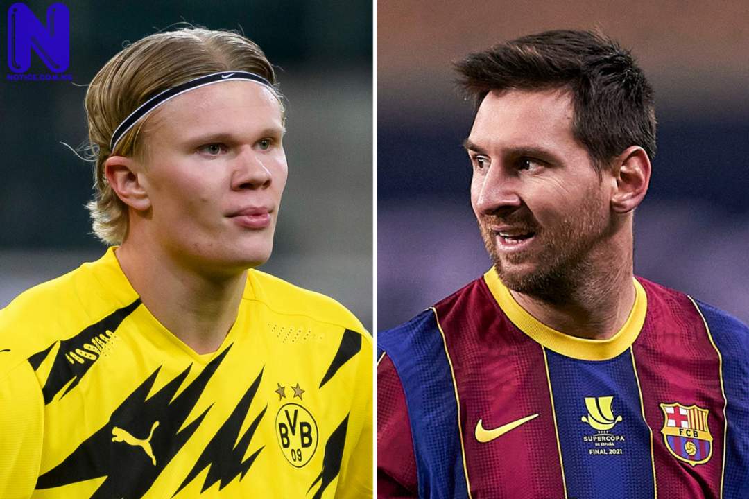 Messi to take pay cut to support Barcelona’s move for Haaland SPORT-PREVIEW-ERLING-HAALAND-AND-LIONEL-MESSI