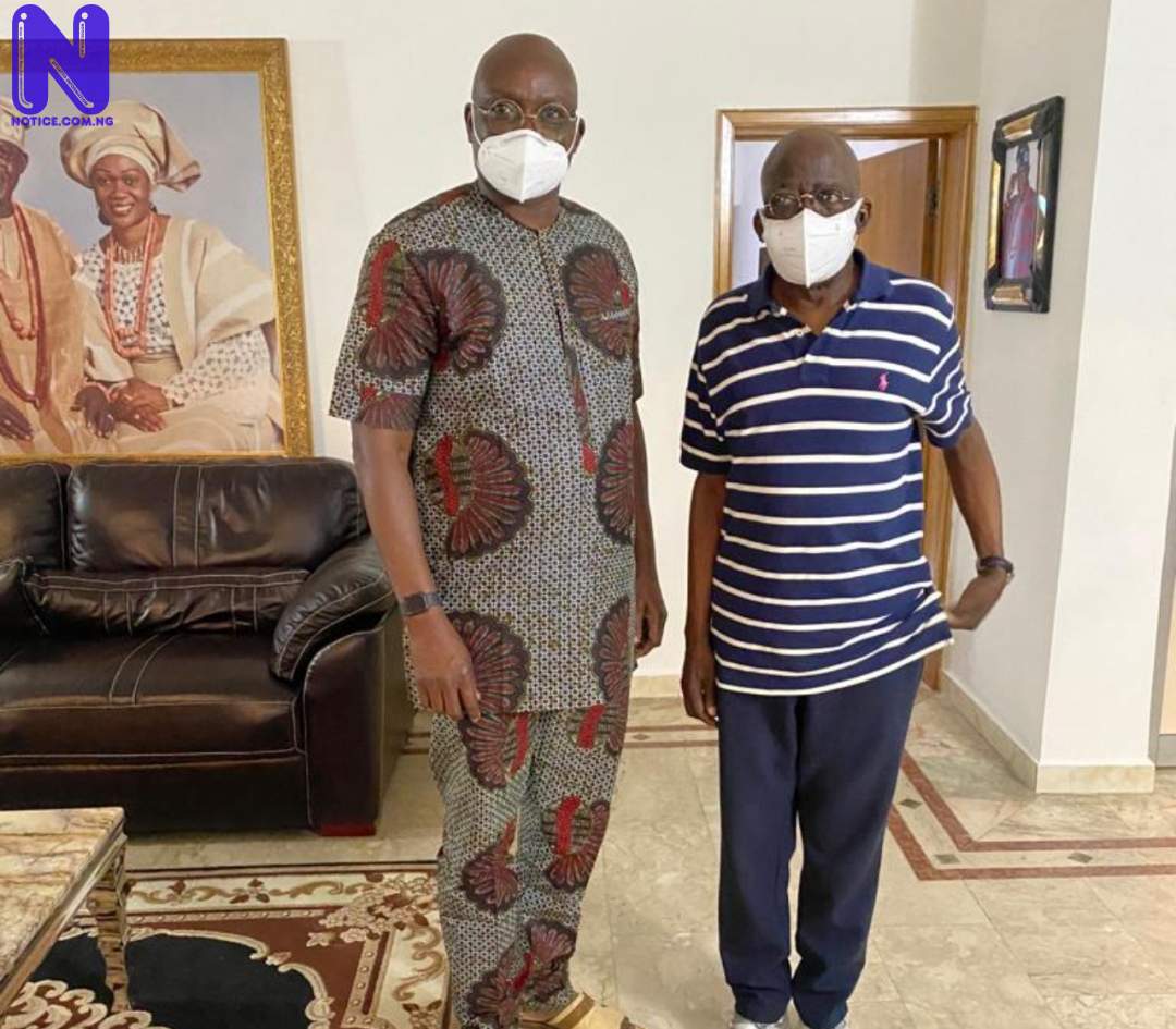 Fayose visits Tinubu in Lagos, says people don’t celebrate others when they are alive (PHOTO) SUVLE8TI322973